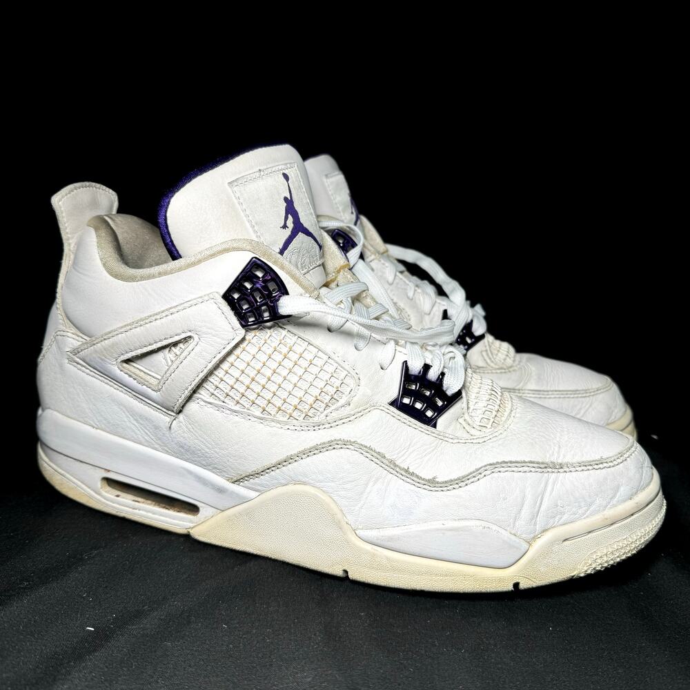 Size 11.5 - Nike Air Jordan 4 Retro Purple Metallic Men's Shoes